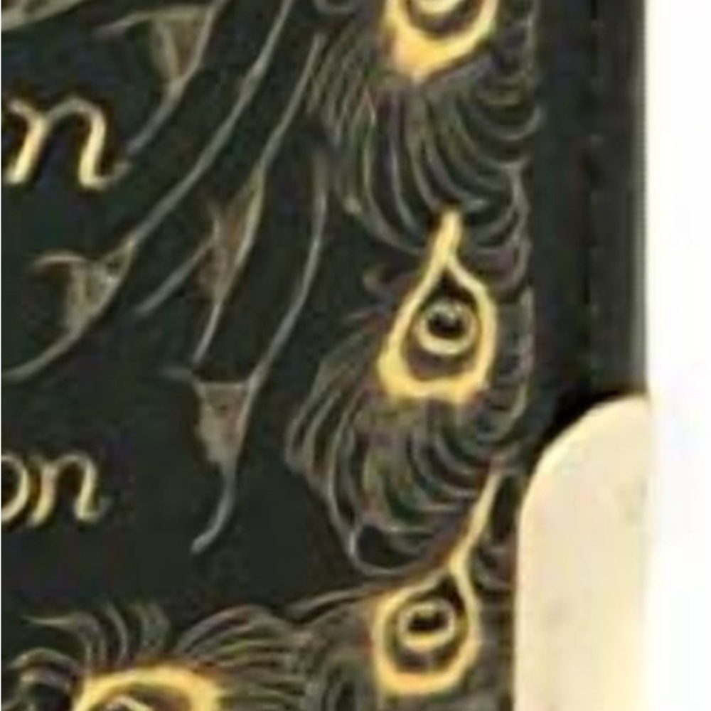 Green and Gold Book Clutch with Strap - Picture 3 of 8